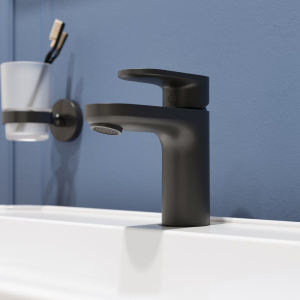 Купить Смеситель для раковины Hansgrohe Vernis Blend 71551670 матовый черный в Москве с доставкой Смеситель для раковины Hansgrohe Vernis Blend 71551670 матовый черный