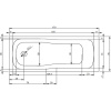 Акриловая ванна Riho Palermo 170x75 см, с ножками