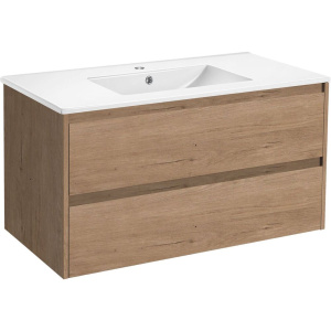 Тумба с раковиной Vincea Gio 100 натуральный дуб