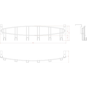 Крючок Metaltex Onda 46.06.00