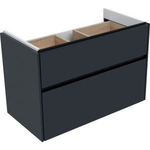 Тумба с раковиной Aquanet Бруклин 85 антрацит