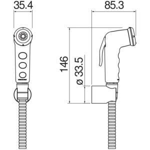 Гигиенический душ Nobili Rubinetterie AD146/52BB белый/хром