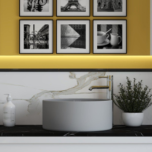 Раковина Aqueduto Espiral ESP0130 40 см, серая матовая