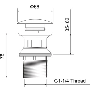 Купить Донный клапан Aquatek AQ6002BG шлифованное золото в Москве с доставкой Донный клапан Aquatek AQ6002BG шлифованное золото