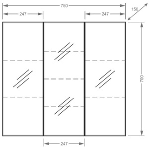 Зеркало-шкаф Stella Polar Концепт Парма 75