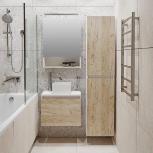 Шкаф-пенал Runo Бари 35 крафтовый дуб