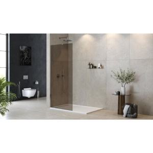 Душевая перегородка Cezares Liberta L-1-TB-90-BR-Cr профиль хром, стекло бронза