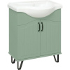 Тумба с раковиной Runo Марсель 65, напольная, мята