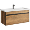 Тумба с раковиной Aqwella Urban 100 подвесная, дуб балтийский