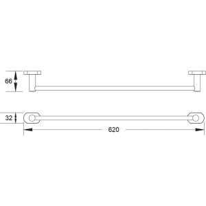 Полотенцедержатель BELZ B901 B90101 черный матовый