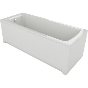 Акриловая ванна Акватек Либра New LIB170N-0000004 170x70 см, с каркасом, с экраном, со сливом-переливом, слив слева