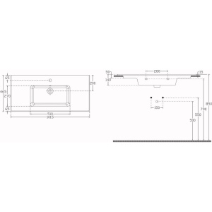 Мебельная раковина Aquanet Flat 100