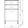 Тумба Style Line Эко Стандарт ТН 50 с 3 ящиками, белая