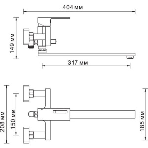 Купить Универсальный смеситель Wasserkraft Alme 1502L в Москве с доставкой Универсальный смеситель Wasserkraft Alme 1502L