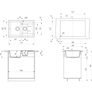 Мойка кухонная Ulgran U-205 -331 белая