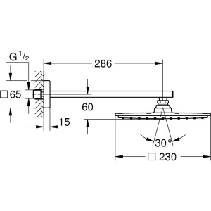 Верхний душ Grohe Rainshower Allure 230 26064000