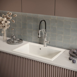 Купить Мойка кухонная Domaci Болонья М-39-001 белая в Москве с доставкой Мойка кухонная Domaci Болонья М-39-001 белая