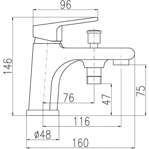 Смеситель на борт ванны Rav Slezak Colorado CO148.5