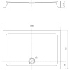 Поддон для душа Black&White Stellar Wind 0912H00 120x90