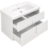 Тумба с раковиной STWORKI Молде 95 белая, с сифоном