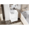 Тумба с раковиной AQUATON Сканди 45 белый глянец, белый матовый