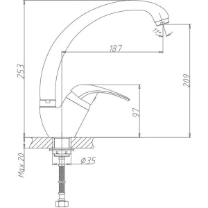 Смеситель для кухни Haiba HB03-2 HB4103-2