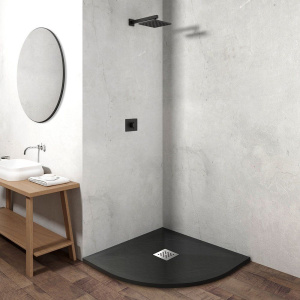 Поддон для душа Vincea VST-4SQ9090A 90x90 антрацит, с сифоном