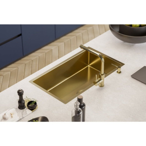 Купить Мойка кухонная Alveus Quadrix Monarch 60 бронза в Москве с доставкой Мойка кухонная Alveus Quadrix Monarch 60 бронза