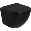 Унитаз подвесной BOND Oval F01-108 безободковый, с микролифтом, черный
