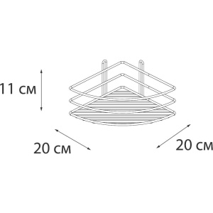 Полка Fixsen FX-710W-1 угловая, белая