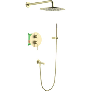 Душевой комплект Timo Saona SX-2379/17SM С ВНУТРЕННЕЙ ЧАСТЬЮ, золото матовое