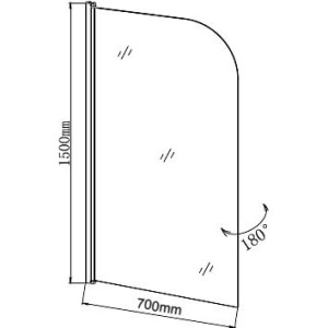 Шторка на ванну Grossman GR-100/1