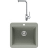 Комплект Мойка кухонная Domaci Парма V-251 серая + Смеситель Ливорно