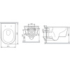 Комплект Унитаз подвесной AM.PM Func C8F1701SC безободковый, с микролифтом + Инсталляция TECE Now 9400412 4 в 1 с кнопкой смыва