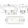 Стальная ванна Kaldewei Advantage Saniform Plus 361-1 150x70 см, с ножками