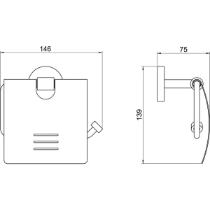 Держатель туалетной бумаги Акватек Бетта AQ4609MB матовый черный