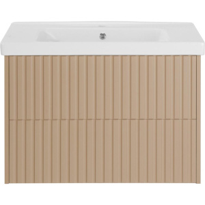 Тумба с раковиной ASB-Woodline Риола 80 капучино