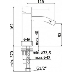 Смеситель для биде Paffoni Light LIG131NO