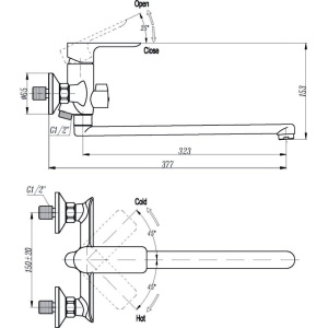 Универсальный смеситель Triton Панама 16307 C