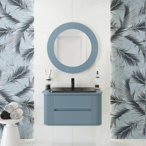 Зеркало круглое Belinza Calvin 80 ледяная синева