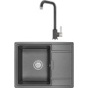 Комплект Мойка кухонная Granula 6503, графит + Смеситель ST-4033, графит