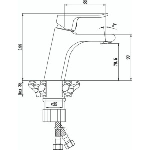 Смеситель для раковины Olive'S Plaza 16100PL