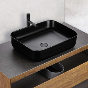 Мебельная раковина Vincea VBS-105MB 50 матовая черная