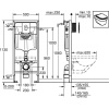 Система инсталляции для унитазов Grohe Rapid SL 38929000, 4 в 1 с кнопкой смыва
