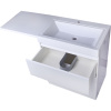 Тумба с раковиной Style Line Даллас 140 Люкс Plus R напольная, 2 ящика, эмаль