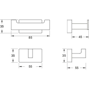 Купить Крючок BELZ B903 B90305-2 черный матовый в Москве с доставкой Крючок BELZ B903 B90305-2 черный матовый