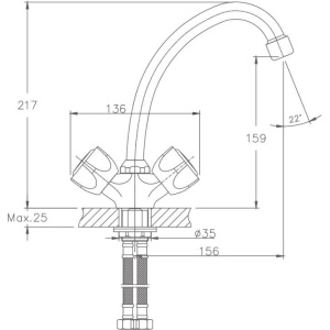 Купить Смеситель для кухни Haiba HB4909 в Москве с доставкой Смеситель для кухни Haiba HB4909