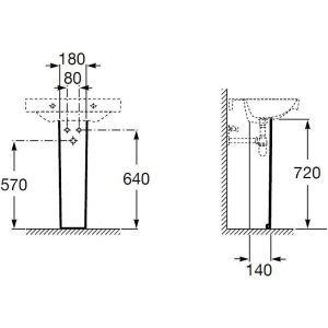 Пьедестал для раковины Roca Debba 33799000Y