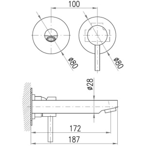 Смеситель для раковины Rav Slezak Seina SE934 С ВНУТРЕННЕЙ ЧАСТЬЮ, хром