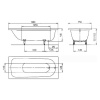 Стальная ванна Kaldewei Advantage Saniform Plus 372-1 160x75 см, с ножками